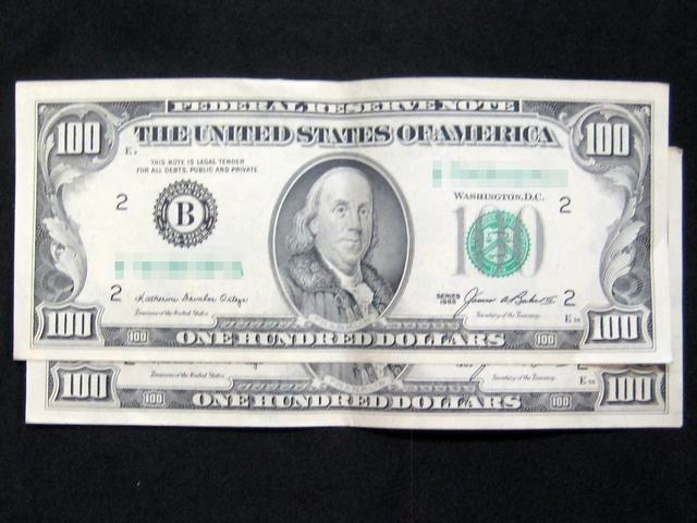 アメリカ ドル紙幣 １００ドル分新券 - 貨幣