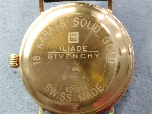 【電池交換済み】GIVENCHY ジバンシー 腕時計 ゴールド ラウンド