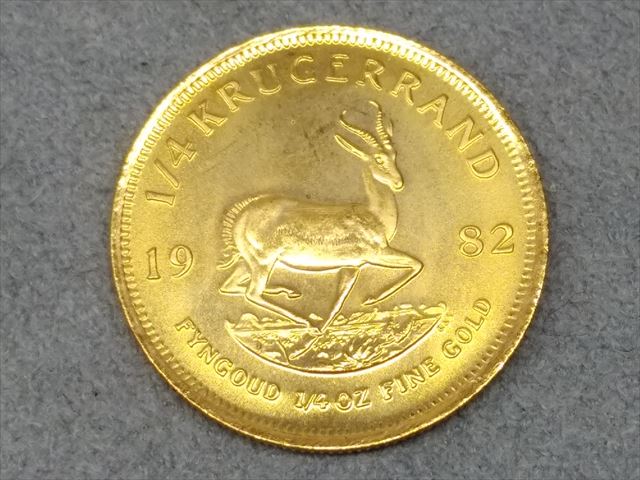 美術品/アンティーク1982年製1／4クルーガーランド金貨