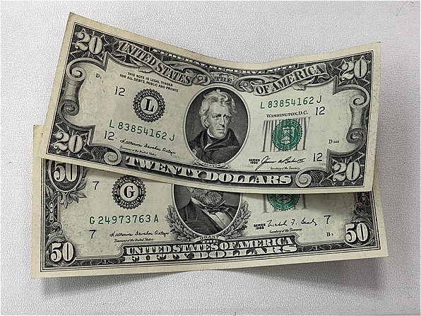 アメリカ旧紙幣 100ドル札 2枚貨幣
