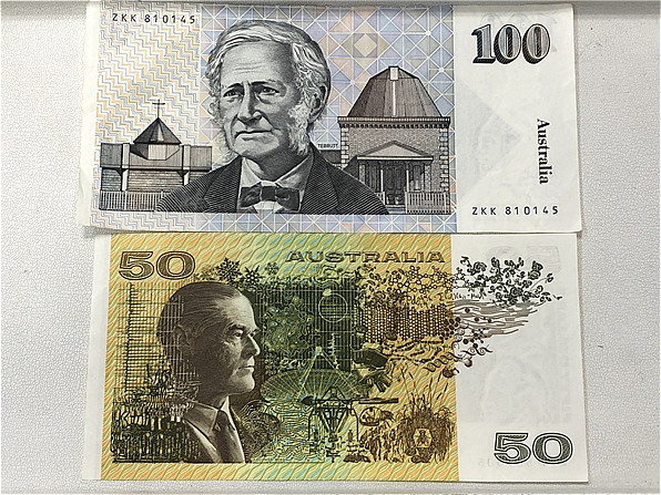 外貨両替のお客様急増中＞オーストラリアドル 旧紙幣 150ドル分両替